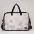 White Printed Canvas Laptop Bag - 15.6 inch