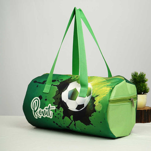 Personalised Football Printed Kids Swimming Duffle Bag