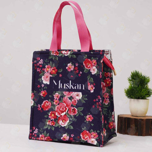 Personalised Floral Printed Snack Bag