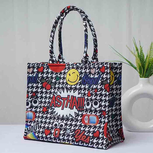Multicolor Personalised Printed Box Bag
