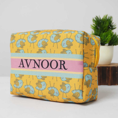 Personalised Birds Printed Box Pouch