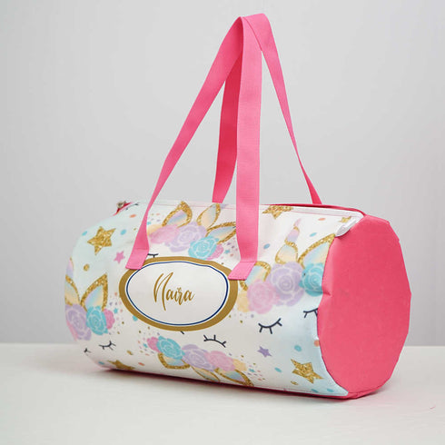 Personalised Floral Printed Kids Swimming Duffle Bag