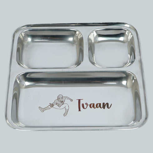 Personalised 3 in 1 Thali Set Stainless Steel Material