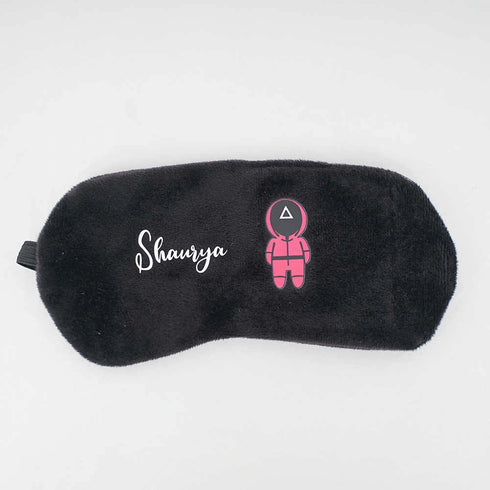 Personalized Kids Eye Mask - Black