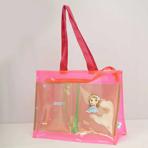 Personalised Kids Jelly Tote Bag - Pink