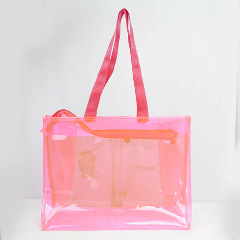 Personalised Kids Jelly Tote Bag - Pink