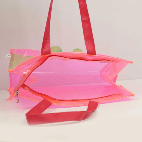 Personalised Kids Jelly Tote Bag - Pink