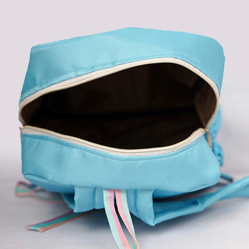 Personalized Kids Backpack with Patch and Initial Letter - Blue