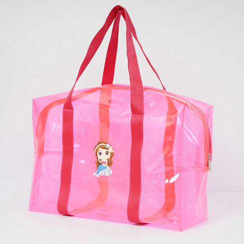 Personalised Kids Swimming Jelly Duffle Bag - Pink