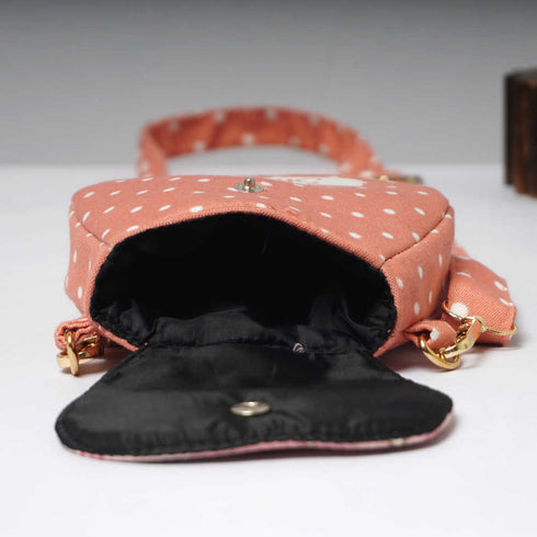 Personalised Cat Face Printed Sling Bag for Kids