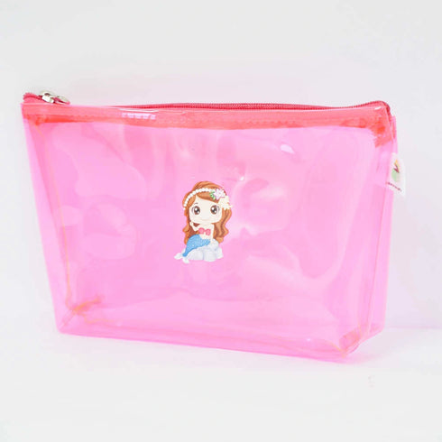 Personalised Kids Jelly Duffle Bag & Pouch Combo - Pink