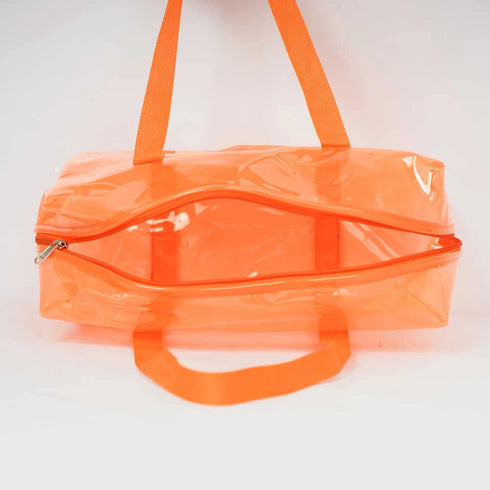 Personalised Kids Jelly Duffle Bag & Pouch Combo - Orange