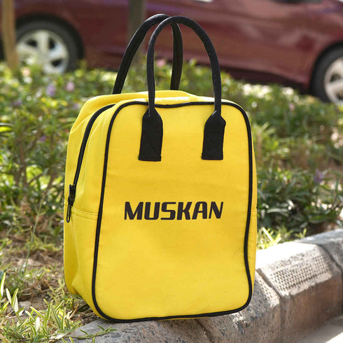 Panda Printed Personalised Travel Canvas Lunch Bag