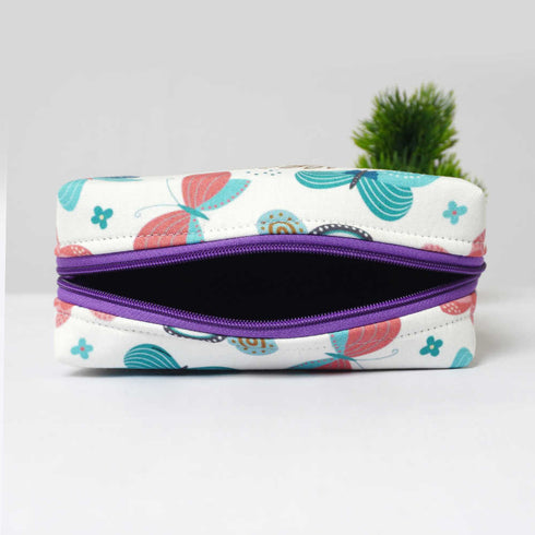 Personalised Butterflies Printed Box Pouch