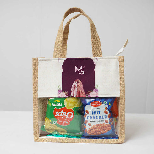 Personalised Jute & Canvas Lunch Bag