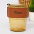 Personalized Glass Sipper with Leather Sleeve