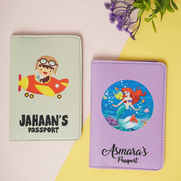 Personalized Cartoon Printed Kids Passport Cover