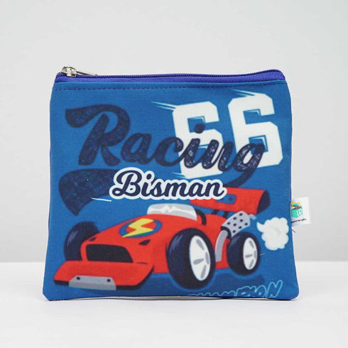 Personalized Car Printed Kids Duffle Bag & Pouch Gift Comb