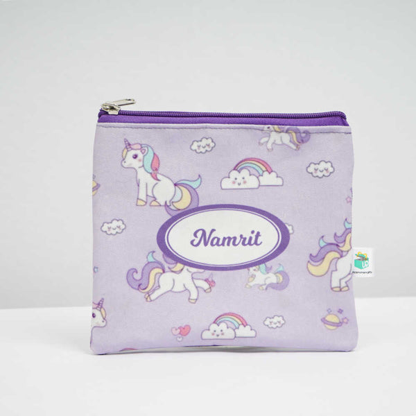 Personalised Unicorn Printed Kids Wet Pouch