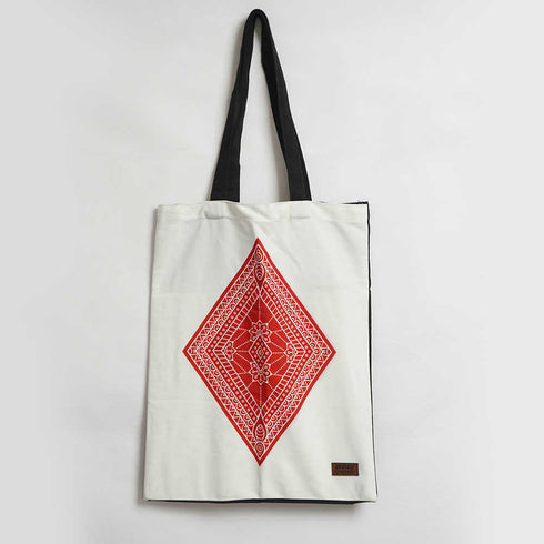 Diamond Shape Printed Tote Bag