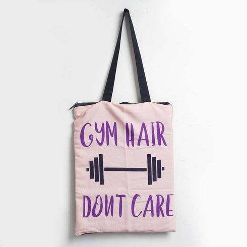 Don't Care Printed Tote Bag