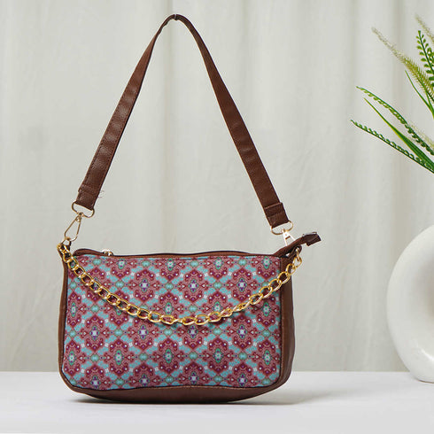Ethnic Motifs Printed Shoulder Bag - Uncommongifts.in