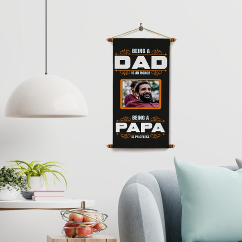 Father's Day Personalised Photo Printed Scroll
