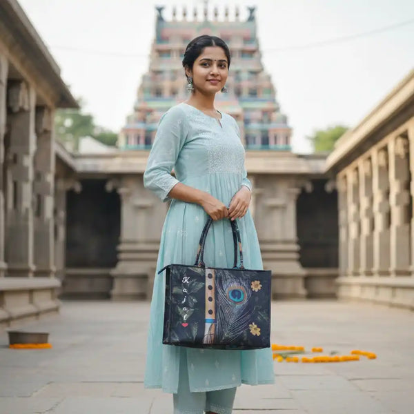 Feather & Flute Printed Customised Box Tote Bag