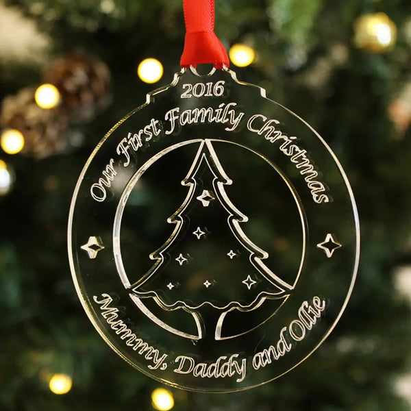 First Family Christmas Personalised Ornaments