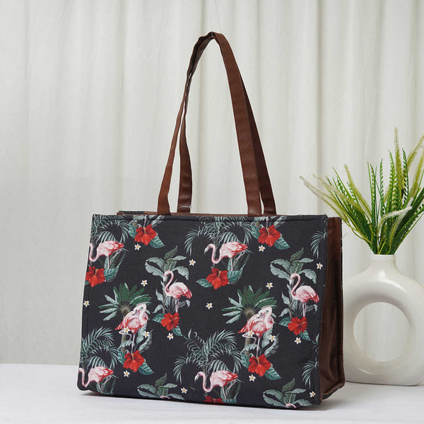 Flamingo Printed Handheld Box Bag - Uncommongifts.in