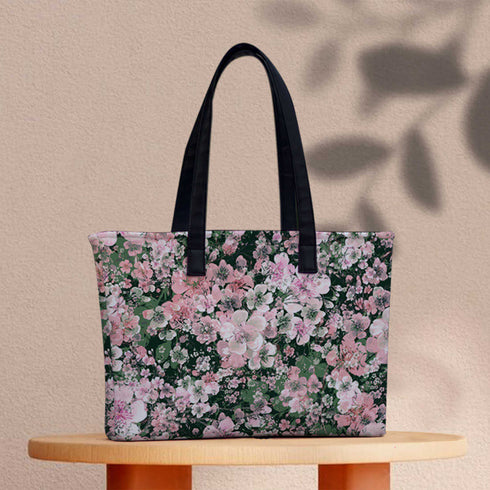 Floral Print Women's Office Bag - Uncommongifts.in