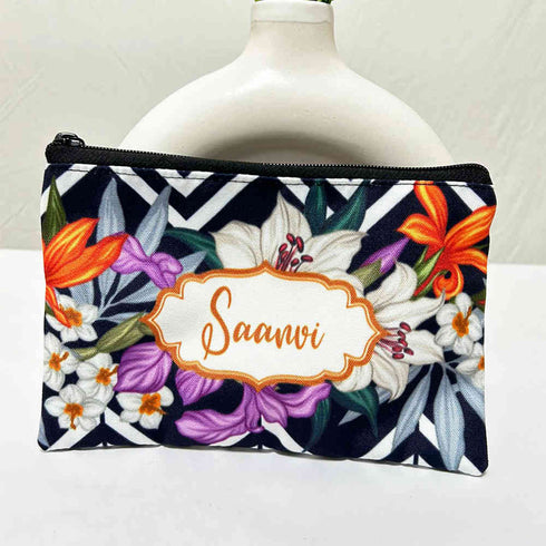 Floral Printed Kids Personalised Wet Pouch