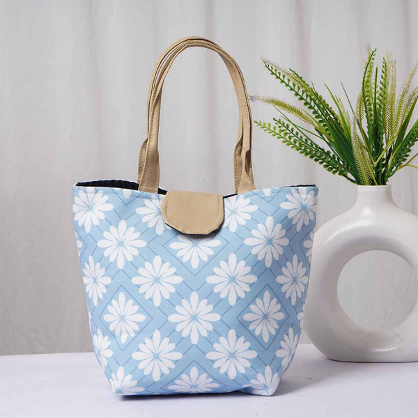 Floral Printed Lunch Bag With Handle - Uncommongifts.in