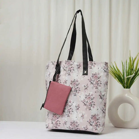 Printed Oversized Shopper Tote Bag