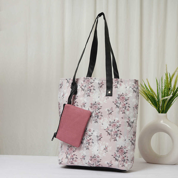 Floral Printed Oversized Shopper Tote Bag - Uncommongifts.in