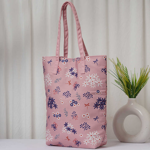 Floral Printed Oversized Shopper Tote Bag - Uncommongifts.in