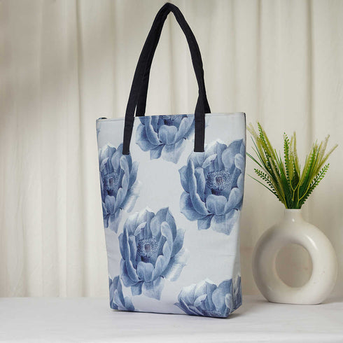Floral Printed Oversized Shopper Tote Bag - Uncommongifts.in