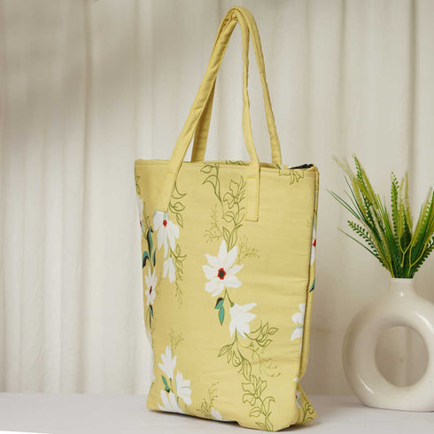 Floral Printed Oversized Shopper Tote Bag - Uncommongifts.in