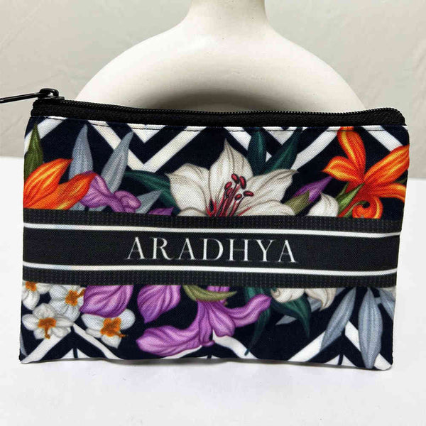 Floral Printed Personalised Wet Pouch