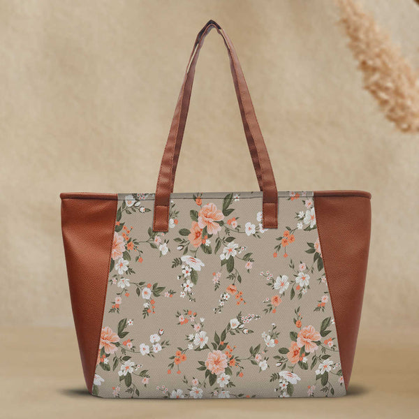 Floral Printed Shopper Shoulder Bag - Uncommongifts.in