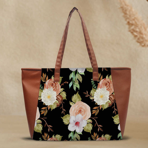 Floral Printed Shopper Shoulder Bag - Uncommongifts.in