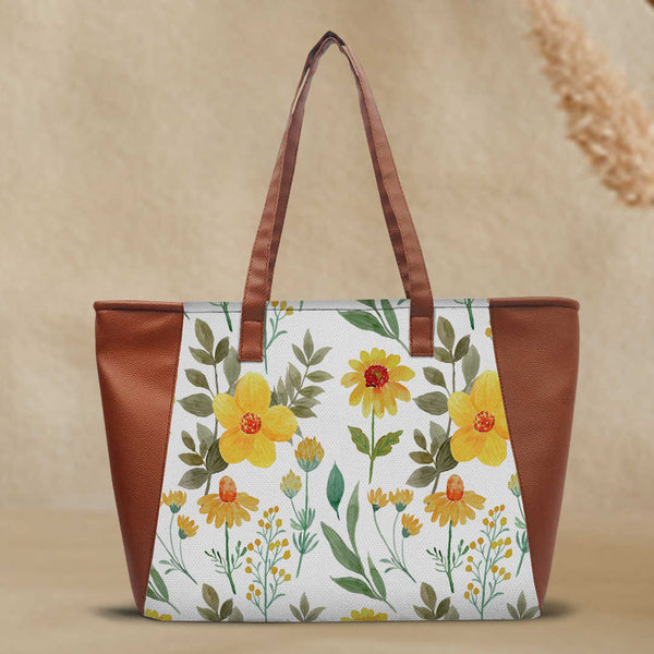 Floral Printed Shopper Shoulder Bag - Uncommongifts.in