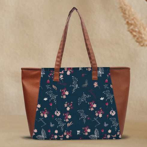 Floral Printed Shopper Shoulder Bag - Uncommongifts.in