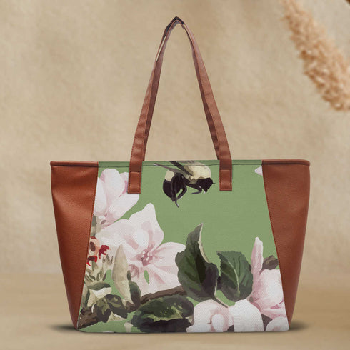 Floral Printed Shopper Shoulder Bag - Uncommongifts.in