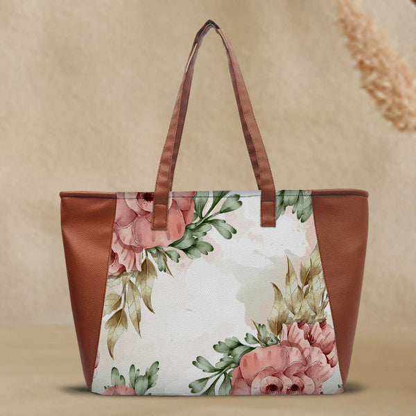 Floral Printed Shopper Shoulder Bag - Uncommongifts.in
