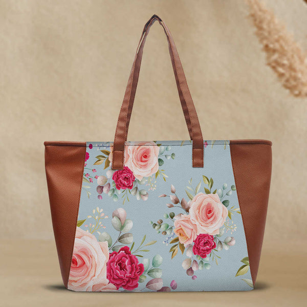Floral Printed Shopper Shoulder Bag - Uncommongifts.in