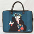 Floral Girl Printed Customised Canvas and PU Laptop Bag