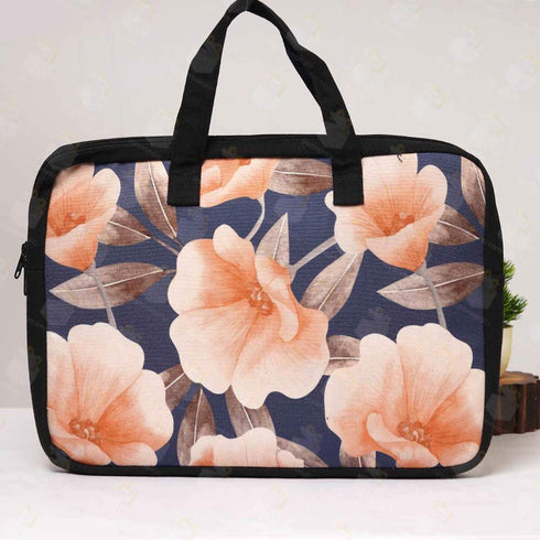Floral Printed Canvas Laptop Bag - 15.6 inch