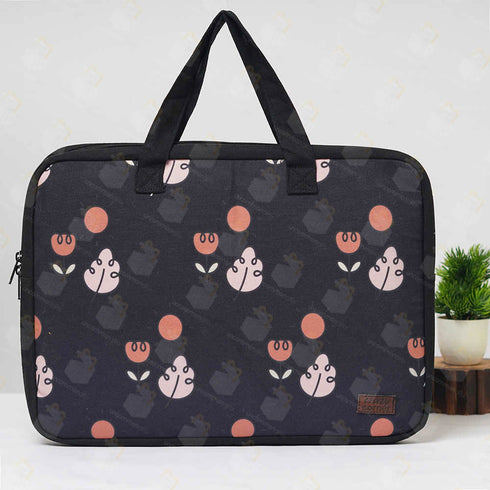 Floral Printed Canvas Laptop Bag - 15.6 inch