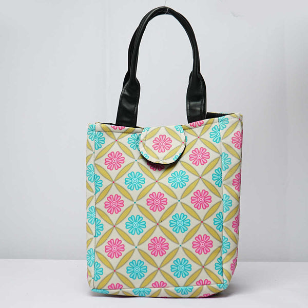 Floral Printed Lunch Bag With Handle